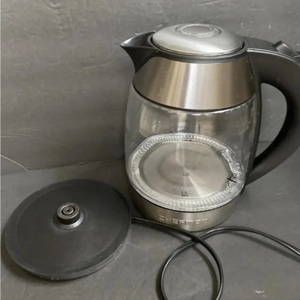 CHEFMAN Electric Cordless Glass Digital Kettle RJ11-17-TI 1.8L